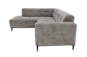 BOVINO CORNER SOFA WITH TAUPE FEATURING A MODREN CORNER DESIGN WITH COMFORTABLE SEATING AND ELEGANT UPHOLSTERY.