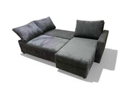 LINZ SOFA CONVERTIBLE WITH STORAGE IN GREY UPHOLSTERY 230X105X68CM