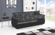 BUKET CONVERTIBLE 3 SEATER SOFA WITH  BLACK PRINTED DESIGN 215X80X80CM