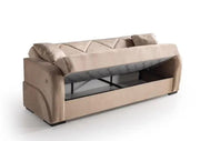MONA 3 SEATER CONVERTIBLE SOFA WITH ELEGANT DESGIN IN BEIGE COLOR 215X80X80CM