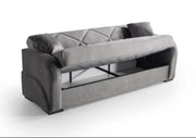 MONA 3 SEATER CONVERTIBLE SOFA WITH ELEGANT DESGIN IN GREY COLOR 215X80X80CM