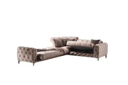 VALENCIA CONVERTIBLE SOFA WITH ELEGANT BEIGE AND GOLD CONTRAST WITH CUSHIONS