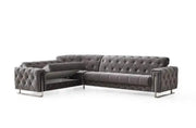 SOFÁ CONVERTIBLE PUNTO CON PATAS BEIGE Y DORADAS Y ELEGANTES COJINES 310X240X100CM