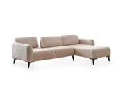 NEVADA RELAX SOFA-RECLINING SOFA FOR MAXIMUM COMFORT IN BEIGE AND FEETS BLACK WITH ELEGANT CUSHIONS 275X180X82CM