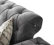 PUNTO CONVERTIBLE SOFA WITH GREY AND SLIVER AND WITH ELEGANT COUSHIONS 3+2+1 ( 3 SEATER 240X100X80CM 2 SEATER 170X100X80)