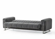 LINES CONVERTIBLE SOFA IN GREY AND SILVER  TOUCH 3+2+1 ( 3 SEATER 235X90X85C/2 SEATER 170X90X85CM / 1 SEATER 70X90X90CM)