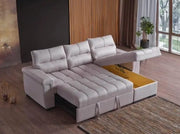 KANSAS BEIGE SOFA WITH STOARGE AND BED OPTION FOR MORE COMFORT 260X100X170CM