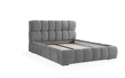 LA BASE GRIS PREMIUM 160X200 COMBINA ELEGANCIA MODERNA CON CONFORT EXCEPCIONAL. SU DISEÑO NUBOSO TAPIZADO Y AMPLIO . INCLUYE CANAPÉ Y SIN COLCHÓN