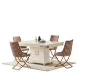 GUGI BEIGE AND GOLD LIVING ROOM SET 7 PEICES ( SIDEBOARD-195X47X78CM , MIRROR- 160X2X65CM , DISPLAY CABINET 2-1 DOOR 115X47X176 CM / 57X47X176CM ,DINNING TABLE-160X90X80CM , TV CABINET-160X47X62 CM , COFFEE TABLE 120X65X50CM )