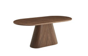 THE OURLET DINING TABLE FEATURES A WALNUT EFFECT MDF  BASE WITH A MATCHING WALNUT LOOK TABLETOP CREATING A WARM 180X90X75CM