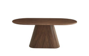 THE OURLET DINING TABLE FEATURES A WALNUT EFFECT MDF  BASE WITH A MATCHING WALNUT LOOK TABLETOP CREATING A WARM 180X90X75CM