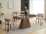 THE OURLET DINING TABLE FEATURES A WALNUT EFFECT MDF  BASE WITH A MATCHING WALNUT LOOK TABLETOP CREATING A WARM 180X90X75CM