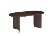 MESA DE COMEDOR PAGE CON BASE DE MDF CON EFECTO NOGAL Y TABLERO A JUEGO CON ACABADO NOGAL, CON UNAS MEDIDAS DE 180X90X75CM