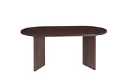 MESA DE COMEDOR PAGE CON BASE DE MDF CON EFECTO NOGAL Y TABLERO A JUEGO CON ACABADO NOGAL, CON UNAS MEDIDAS DE 180X90X75CM
