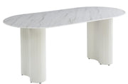 VENEZIA DINNING TABLE FEATURES A BEIGE BASE WITHY A BURNT EARTH MARBLE EFFECT CERAMIC TOP COMBINING MODREN ELEGANCE AND DURABILITY. MEASURING 180X90X75CM