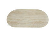 MESA DE COMEDOR ANNA CON BASE METÁLICA EFECTO NOGAL Y CUBIERTA DE CERÁMICA TRAVERTINO BRILLANTE QUE COMBINA ESTILO MODERNO Y DURABILIDAD. MEDIDAS: 180X90X75CM