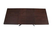 MESA DE COMEDOR EXTENSIBLE CON ACABADO NOGAL Y PATAS DE METAL NEGRO 140/220X90X75CM
