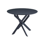 MESA DE COMEDOR JESSICA CON TAPA DE MADERA NEGRA Y PATAS DE METAL NEGRO 100X75CM