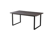 LA MESA DE COMEDOR BELGRADE DE 160X90X75 CM CUENTA CON MADERA GRIS Y PATAS DE METAL NEGRO.
