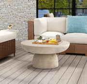 GALET , FIBRE DE VEERE 70X34CM COFFE TABLE FEATURES A REINFORCED FIBERGLASS STRUCTURE WITH A MATTE TRAVERTINE EFFECT FINISH.