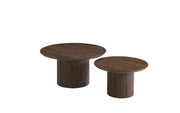 MINALI 80+60CM MESA DE CENTRO CON TAPA Y BASE DE MDF EFECTO NOGAL.