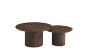 MINALI 80+60CM MESA DE CENTRO CON TAPA Y BASE DE MDF EFECTO NOGAL.