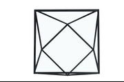 LA MESA DE CENTRO ALINA DE 80X80X45CM CUENTA CON UNA TAPA DE CRISTAL TRANSPARENTE Y PATAS DE METAL NEGRO.