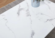PORTOFINO COFFEE TABLE WITH GOLD FINISH AND WHITE MARBLE MEASURING 120X70X45CM