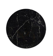 MESA DE CENTRO LORIE CON PATAS DE METAL NEGRAS Y TAPA DE MÁRMOL NEGRO 90CM