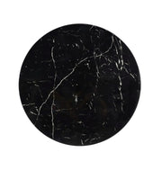 LORIE COFFEE TABLE WITH SILVER LEGS AND BLACK MARBLE  TOP 90CM