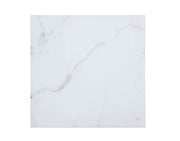 ALINA COFFEE TABLE WITH SILVER FINISH AND WHITE MARBLE MEASURING 80X80X45CM