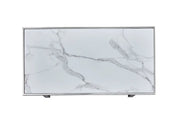 LEVANTO COFFEE TABLE WITH GOLD FINISH AND WHIITE MARBLE MEASURING 120X60X45CM