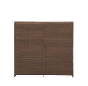 BEYROUTH SHOE CABINET WITH WALNUT EFFECT MEASURING 112X120X17CM