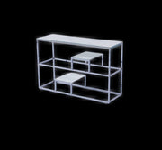 ROMY SILVER FINISHING WITH WHITE MARBLE MEASURING120X40X80CM