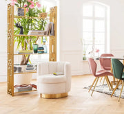 SILLÓN ACOLCHADO GIRATORIO PARA TOCADOR SUAVE Y TIERNO (ESTILO CÓMODO)