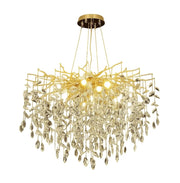 NIDOYA GOLD CRYSTAL CHANDELIER WITH ADJUSTABLE CABLES 70X80X50CM