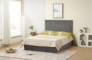 ESTRUCTURA DE CAMA POLO 160X200 CM TERCIOPELO ANTRACITA/GRIS OSCURO SIN SOMIER NI COLCHÓN.