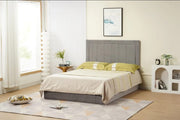POLO BED FRAME 160X200 CM GREY VELVET WITHOUT BED BASE , MATRESS.