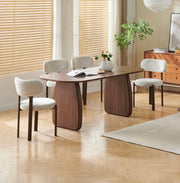 HELEN DINING TABLE IN WALNUT COLOR MEASURING 160X90X75CM