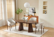 ANASTASIA EXTENDABLE DINING TABLE IN WALNUT COLOR MEASURING 180/220X90X75CM