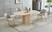 LEA DINING TABLE IN TRAVERTINE COLOR MEASURING 180X90X75CM