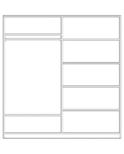 WARDROBE WITH 4 DOORS IN WHITE COLOR MEASURING 173X45X180CM