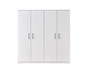 WARDROBE WITH 4 DOORS IN WHITE COLOR MEASURING 173X45X180CM
