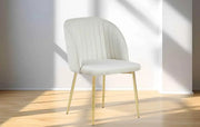 MIAMI CHAIRS IN BEIGE VELVET WITH GOLD FEETS.