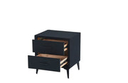 NOBEL BEDSIDE TABLE WITH BLACK VELEVT WITH 2 DRAWERS MEASURING38X45X48CM