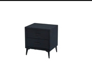 NOBEL BEDSIDE TABLE WITH BLACK VELEVT WITH 2 DRAWERS MEASURING38X45X48CM
