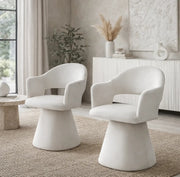 VALENTINA SWIVEL CHAIR IN BEIGE VELVET AND ROTATING 360º.MEASURING 60X50X85CM.