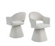 VALENTINA SWIVEL CHAIR IN BEIGE VELVET AND ROTATING 360º.MEASURING 60X50X85CM.