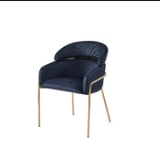 EMILY CHAIRS WITH BLACK VELVET WITH GOLD FINISHING.MEASURING 60X55X80CM
