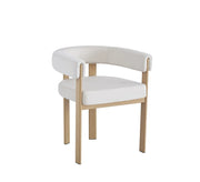 VAIANA CHAIRS WITH OAK EFFECT LEGS AND BEIGE VELVET SEAT.MEASURING 51X51X72CM